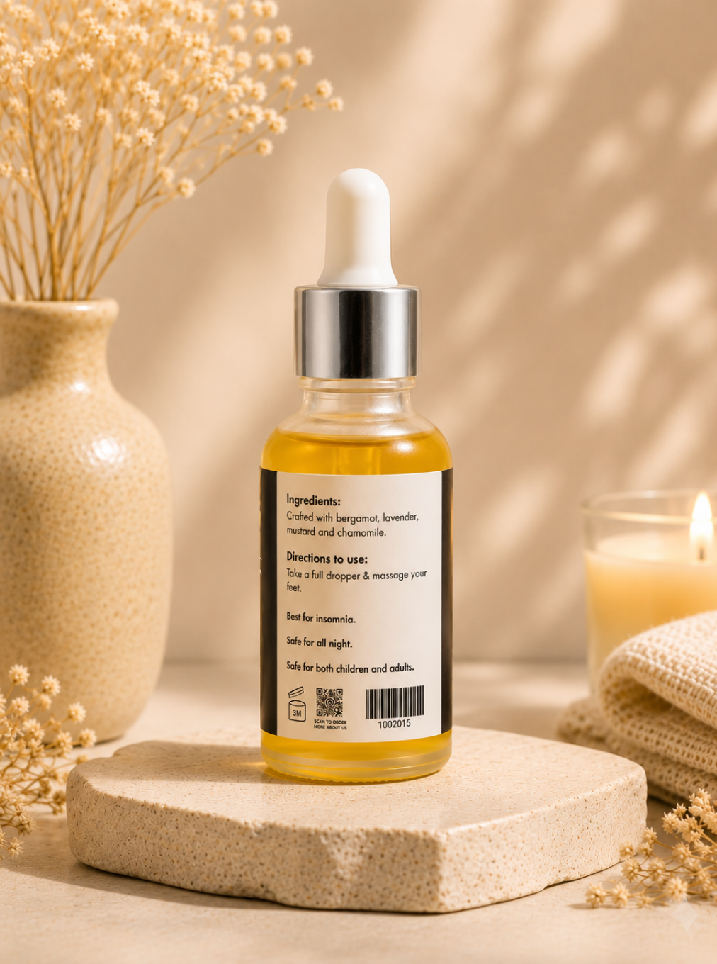 Sleep Well Oil | Natural Relaxation & Better Sleep Formula – Apply on Feet Before Bed