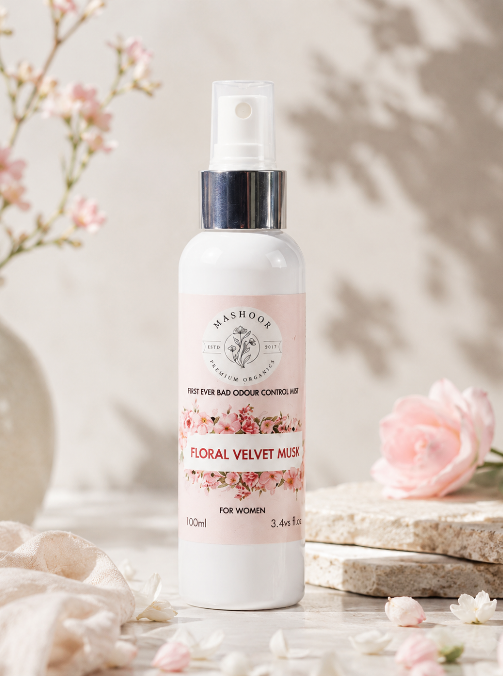 Floral Velvet Organic Body Mist | Alcohol-Free Odour Control