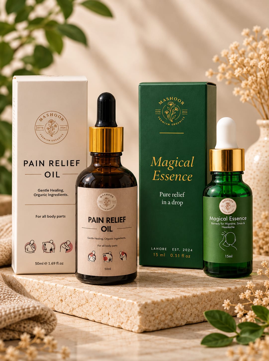 The Restore Duo — Magical Essence & Pain Relief Oil
