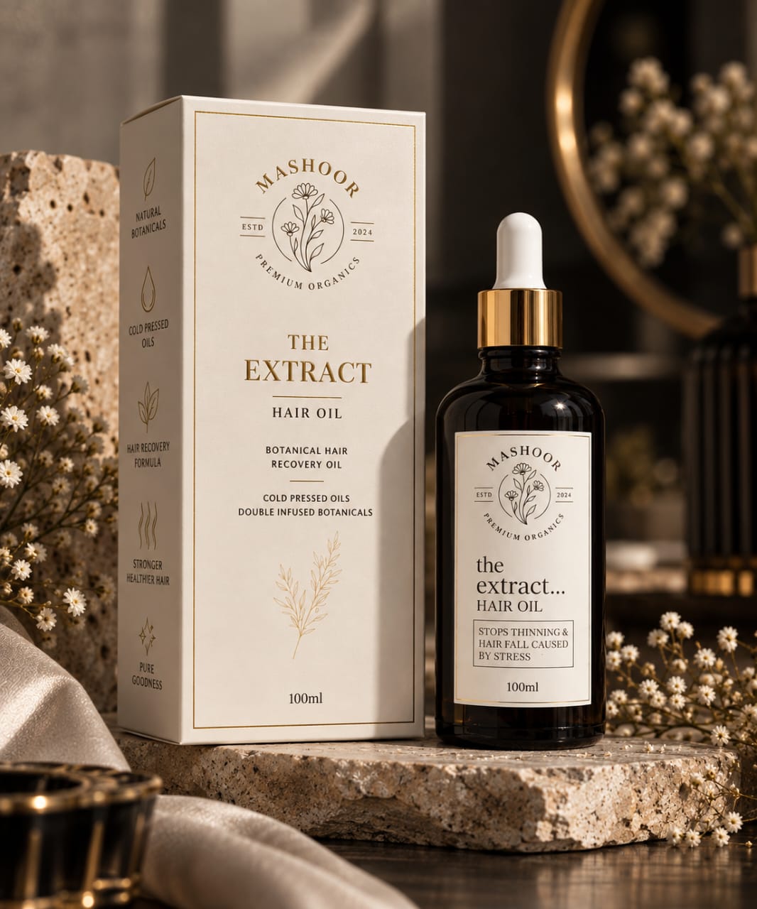 The Extract — Nine-Herb Cold-Pressed Hair Elixir