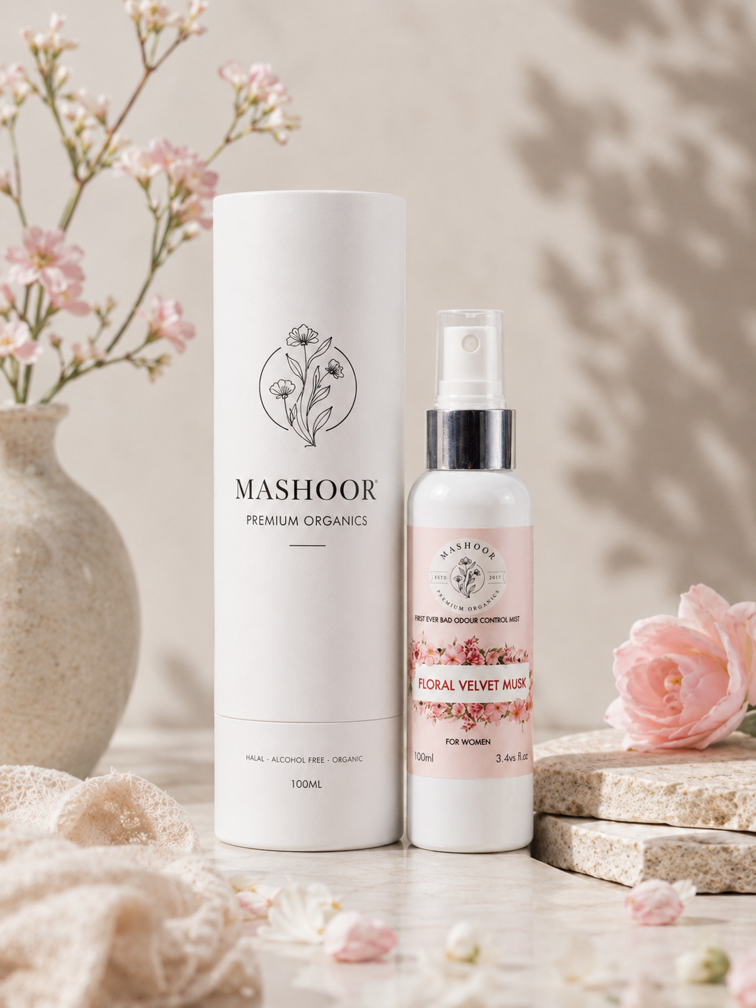 Floral Velvet Organic Body Mist | Alcohol-Free Odour Control