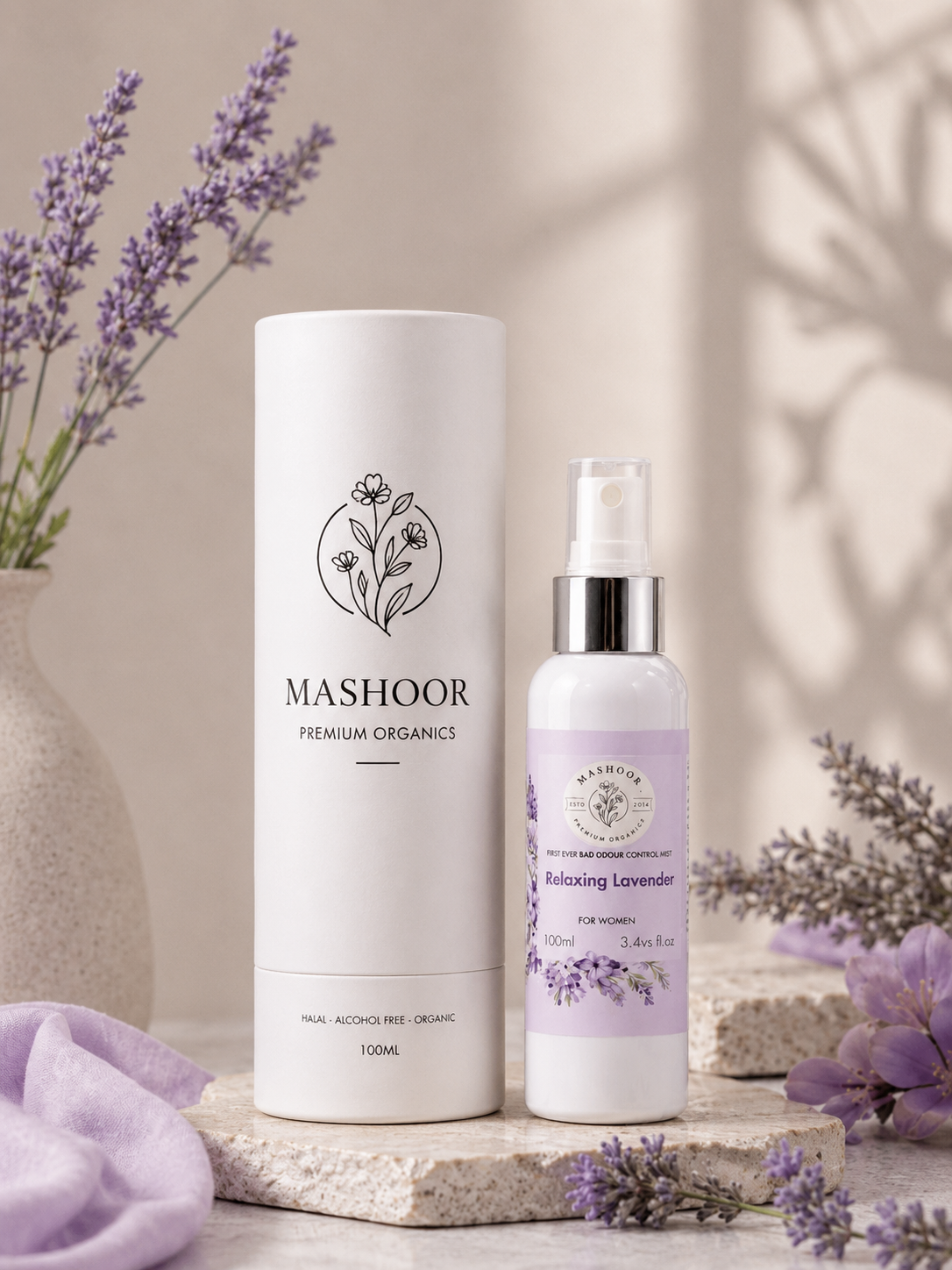 Relaxing Lavender Organic Body Mist – Natural Odour Control & Freshness